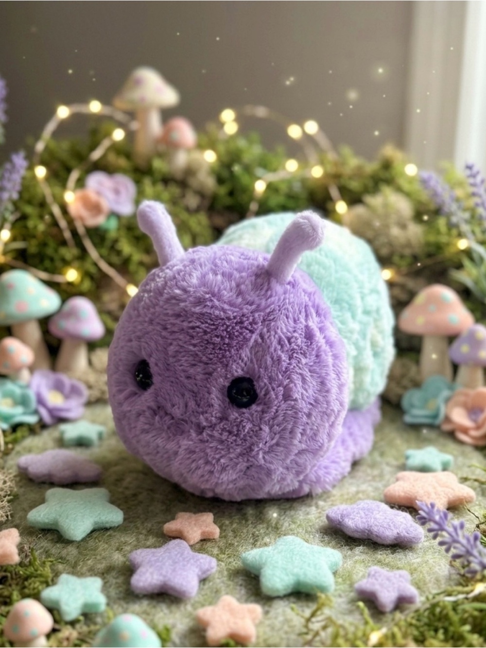 Purple Plush Snail Stuffie Spudsters
